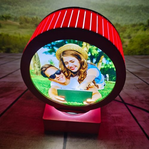 Revolving LED Photo Frame – Round