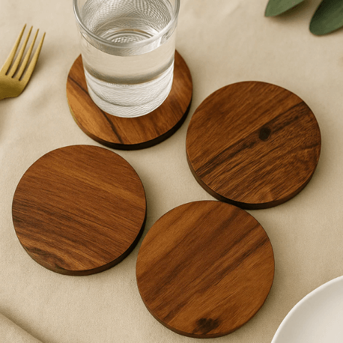 Coasters (Wood, Acrylic, Metal) (3)