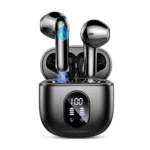 Wireless Earbud Bluetooth 5.3 Headphones 50H Playtime Stereo Bass Ear Buds, in-Ear Earphones with 4 ENC Mic LED Display