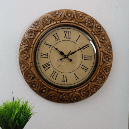 Carved Wall Clock