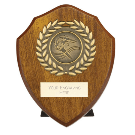 Victory Award Wreath Wooden Shield