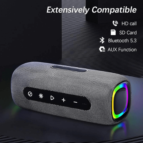 Portable Wireless Bluetooth Speaker with 24W Enhanced Bass,  Waterproof