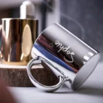 Personalised Silver Gold Metallic Coffee Cup / Tea Mug